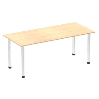 Impulse Straight Table With Post Leg
