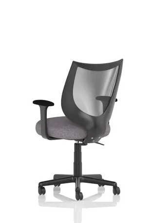 Camden Medium Back Black Mesh Task Operator Office Chair With Arms
