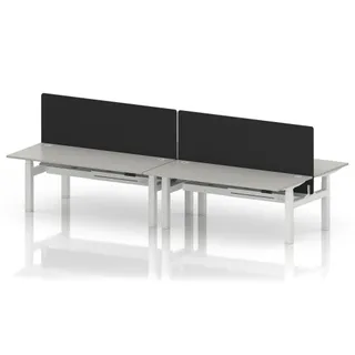 Air Back-to-Back Height Adjustable Bench Desk - 4 Person