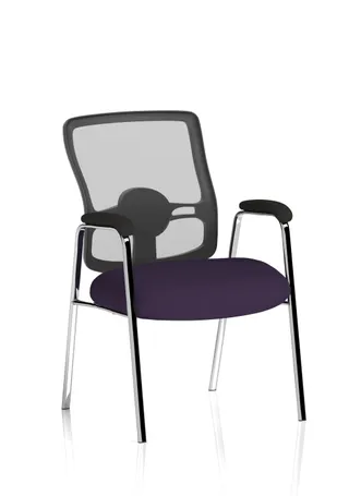 EE - Portland Medium Mesh Back (Straight Leg) Visitor Chair with Arms