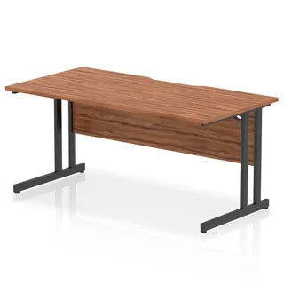 Impulse Scalloped Edge Straight Desk Cantilever Leg