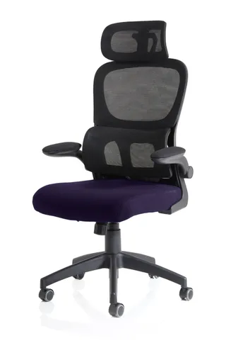Iris Task Operator Mesh Back Fabric Seat With Headrest