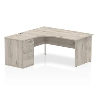 EE - Impulse Panel End Crescent Desk Workstation