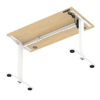 Air Lite Height Adjustable Slimline Desk With Cable Ports