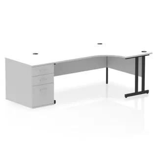Impulse Cantilever Crescent Desk Workstation