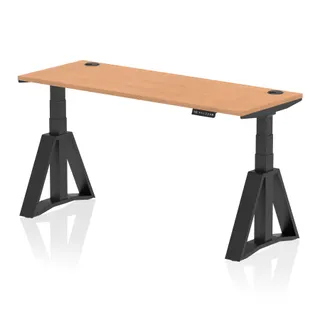 Air Height Adjustable Slimline Desk With Cable Ports