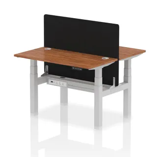 Air Back-to-Back Slimline Height Adjustable Bench Desk - 2 Person