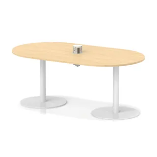 Italia Volta Poseur Boardroom Table With Pop-up Power Module