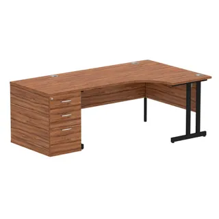 Impulse Cantilever Crescent Desk Workstation