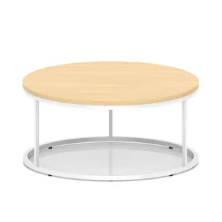 Impulse Round Coffee Table With Metal Frame