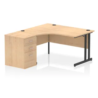 Impulse Cantilever Crescent Desk Workstation