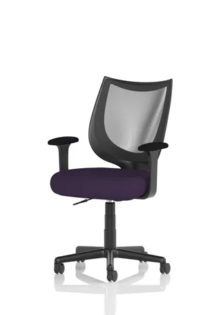 Camden Medium Back Black Mesh Task Operator Office Chair With Arms