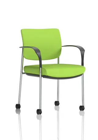 EE - Brunswick Deluxe Medium Back Visitor Office Chair with Arms with Castors