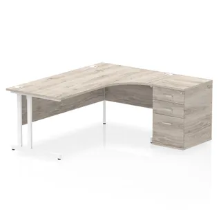Impulse Cantilever Crescent Desk Workstation