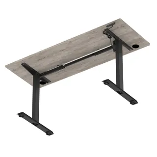 Air Lite Height Adjustable Slimline Desk With Cable Ports