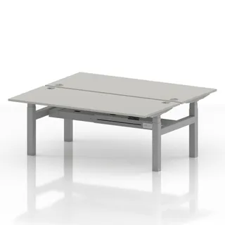 Air Back-to-Back Height Adjustable Bench Desk - 2 Person