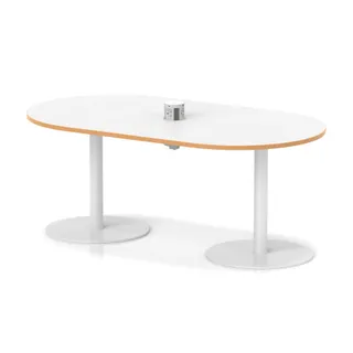 Italia Volta Poseur Boardroom Table With Pop-up Power Module