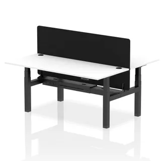 Air Back-to-Back Height Adjustable Bench Desk - 2 Person