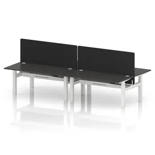 Air Back-to-Back Height Adjustable Bench Desk - 4 Person