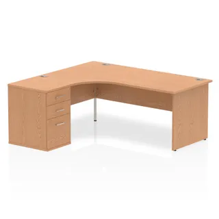 EE - Impulse Panel End Crescent Desk Workstation