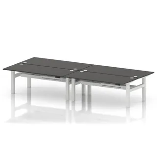 Air Back-to-Back Height Adjustable Bench Desk - 4 Person