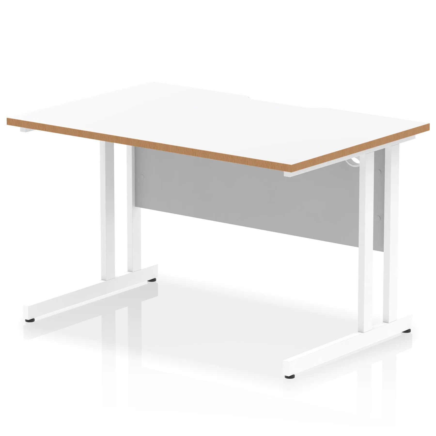 Impulse Scalloped Edge Straight Desk Cantilever Leg