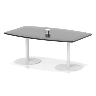 Italia Volta Poseur High Gloss Table With Pop-up Power Module