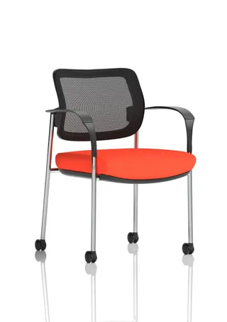 EE - Brunswick Deluxe Medium Back Visitor Office Chair with Arms with Castors