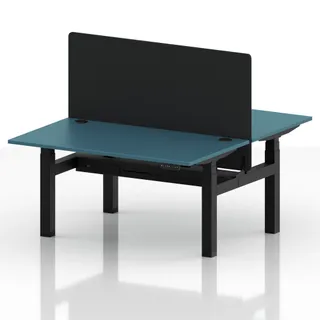 Air Back-to-Back Height Adjustable Bench Desk - 2 Person