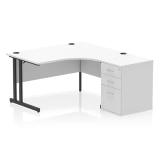 Impulse Cantilever Crescent Desk Workstation