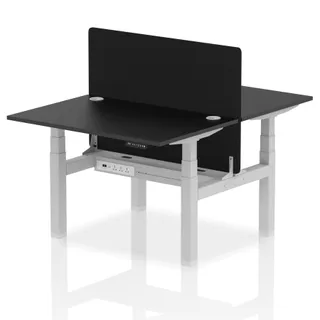 Air Back-to-Back Height Adjustable Bench Desk - 2 Person