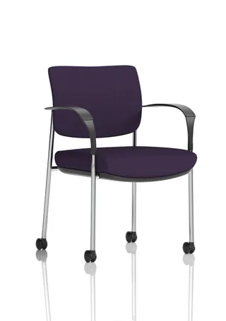 EE - Brunswick Deluxe Medium Back Visitor Office Chair with Arms with Castors