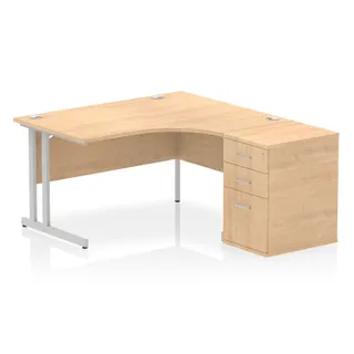 Impulse Cantilever Crescent Desk Workstation