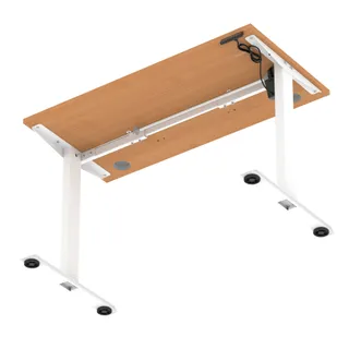 Air Lite Height Adjustable Slimline Desk With Cable Ports