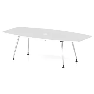 High Gloss Volta Writable Boardroom Table With Pop-up Power Module