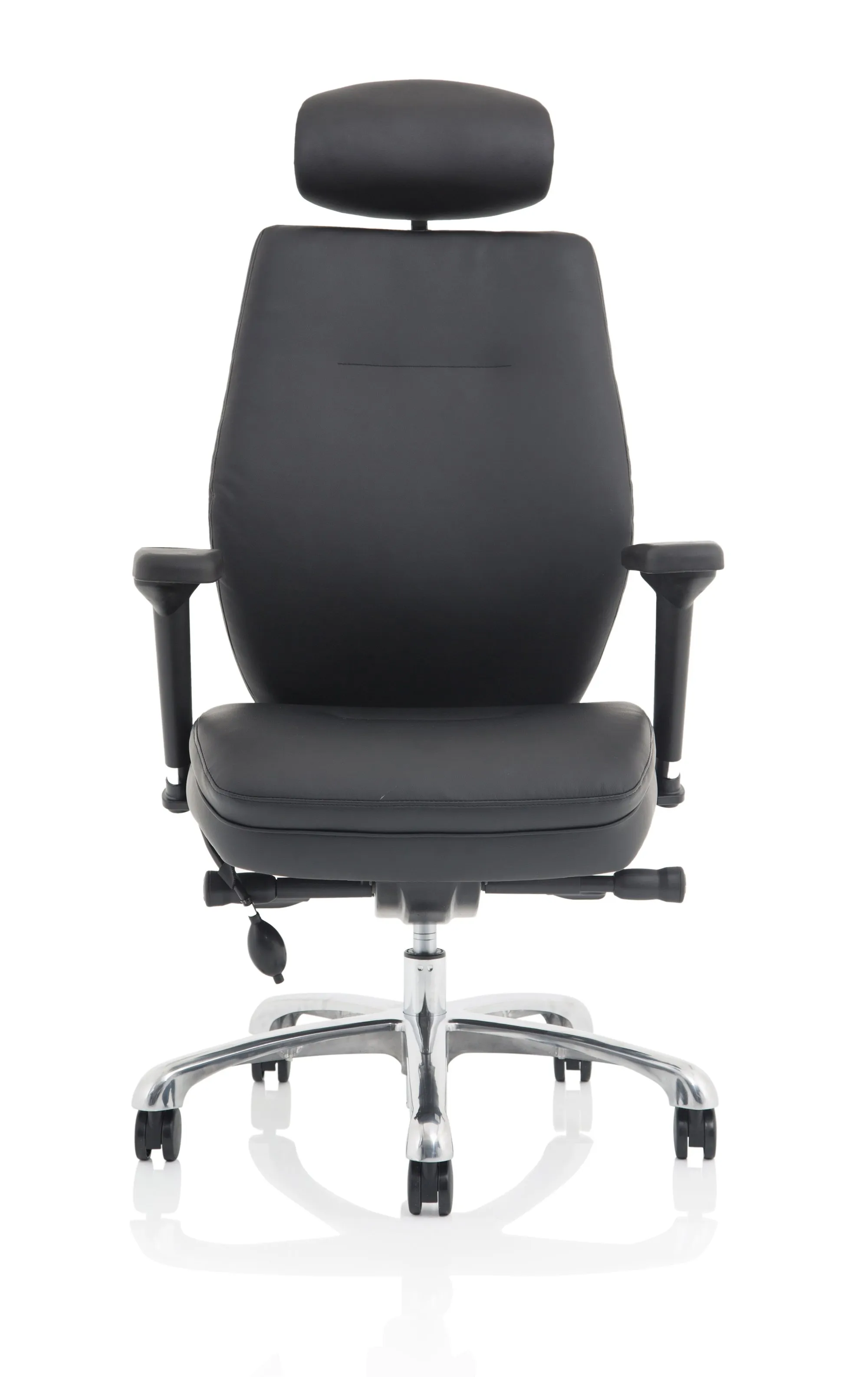 Domino High Back Black Ergonomic Posture Chair with Arms and Headrest
