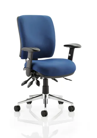Impulse Cantilever Straight Desk With Mobile Pedestal and Chiro Medium Back Operator Chair