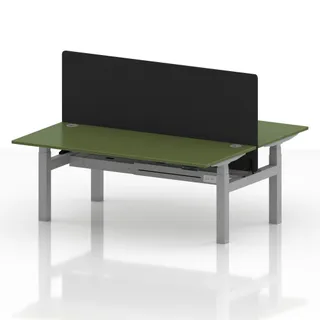 Air Back-to-Back Height Adjustable Bench Desk - 2 Person