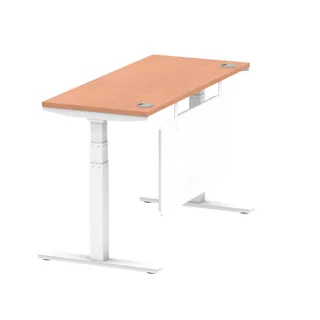 Air Height Adjustable Slimline Desk With Cable Ports