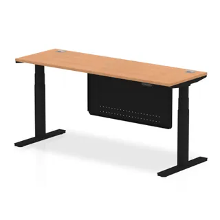 Air Height Adjustable Slimline Desk With Cable Ports