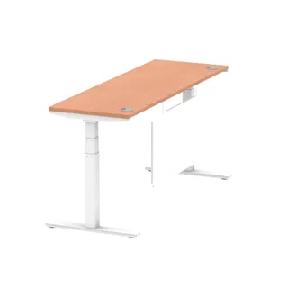 Air Height Adjustable Slimline Desk With Cable Ports