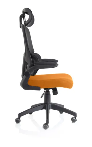 Iris Task Operator Mesh Back Fabric Seat With Headrest
