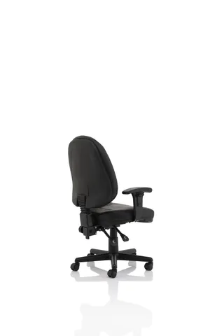 Jackson Medium Back Black Leather Task Operator Office Chair
