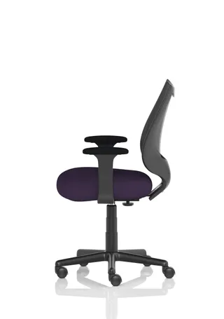 Camden Medium Back Black Mesh Task Operator Office Chair With Arms