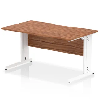 Impulse Scalloped Edge Straight Desk Cable Managed Leg