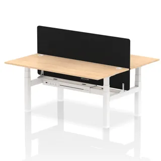 Air Back-to-Back Height Adjustable Bench Desk - 2 Person