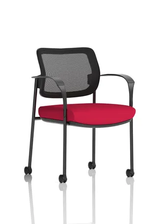 EE - Brunswick Deluxe Medium Back Visitor Office Chair with Arms with Castors