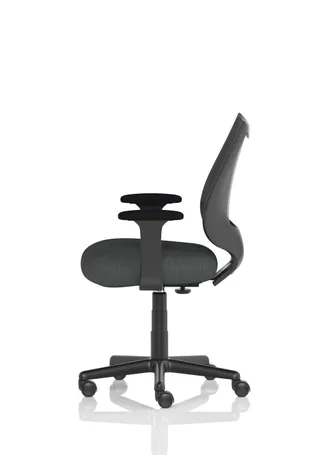 Camden Medium Back Black Mesh Task Operator Office Chair With Arms