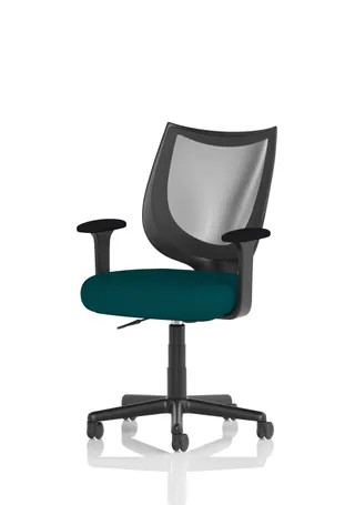 Camden Medium Back Black Mesh Task Operator Office Chair With Arms