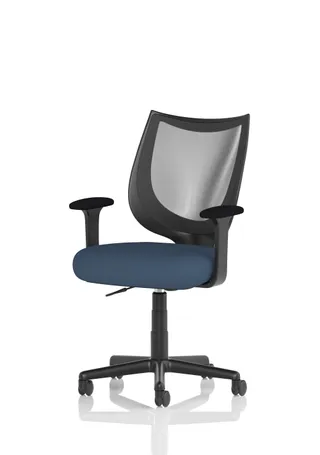 Camden Medium Back Black Mesh Task Operator Office Chair With Arms